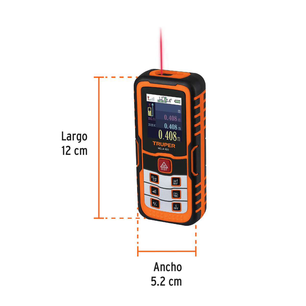 MEDIDOR LASER DE DISTANCIA DE 0.05 MM A 100 M TRUPER - Imagen 3