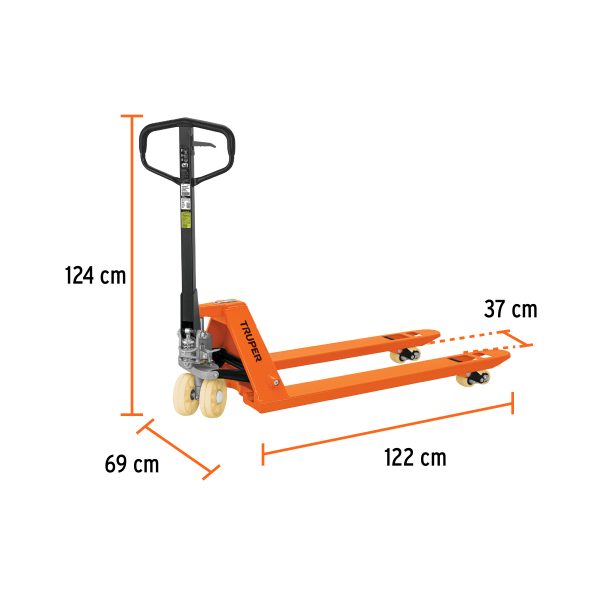 ESTIBADOR MANUAL 3 TON CON RUEDAS DE NYLON TRUPER - Imagen 2