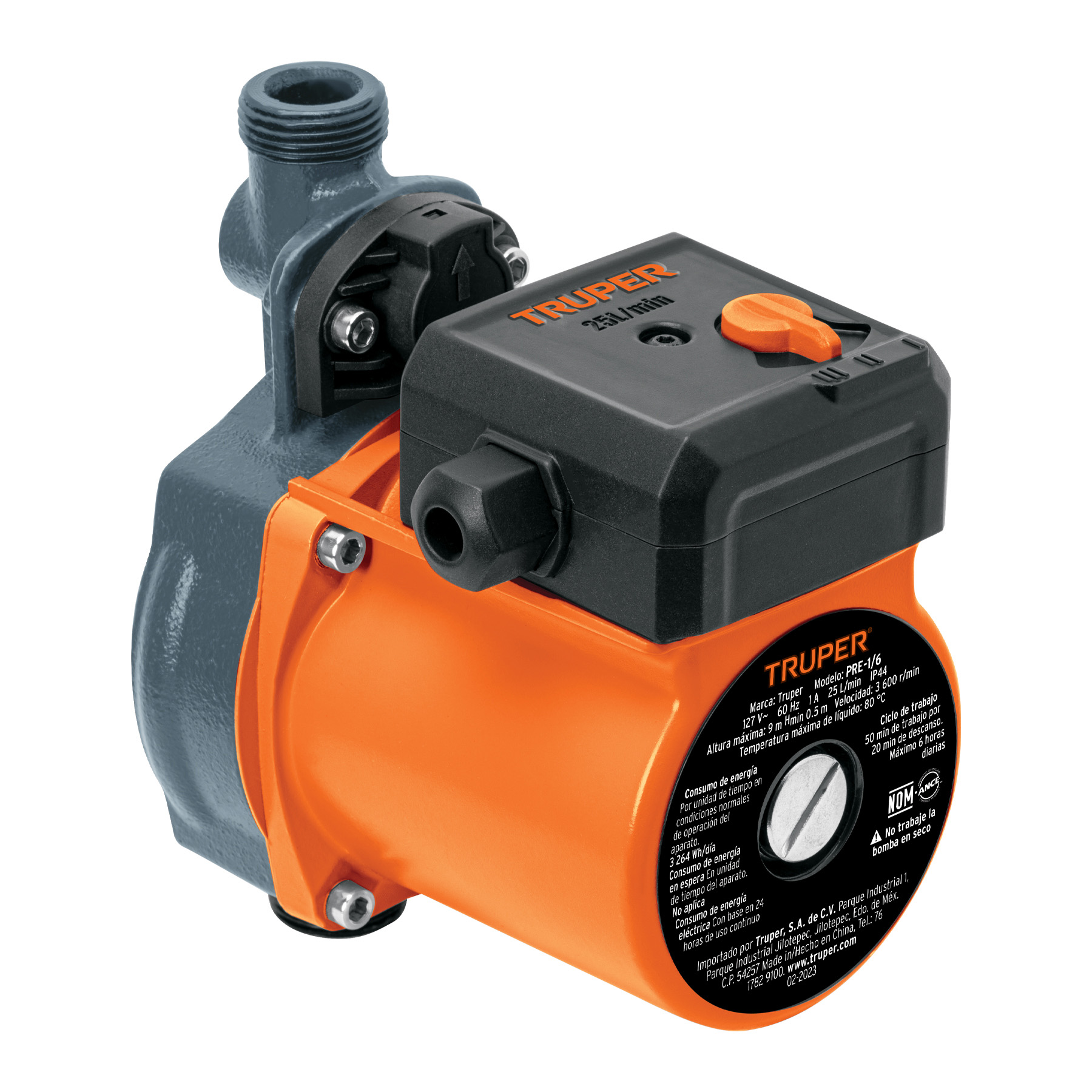 BOMBA PRESURIZADORA 1/6 HP TRUPER