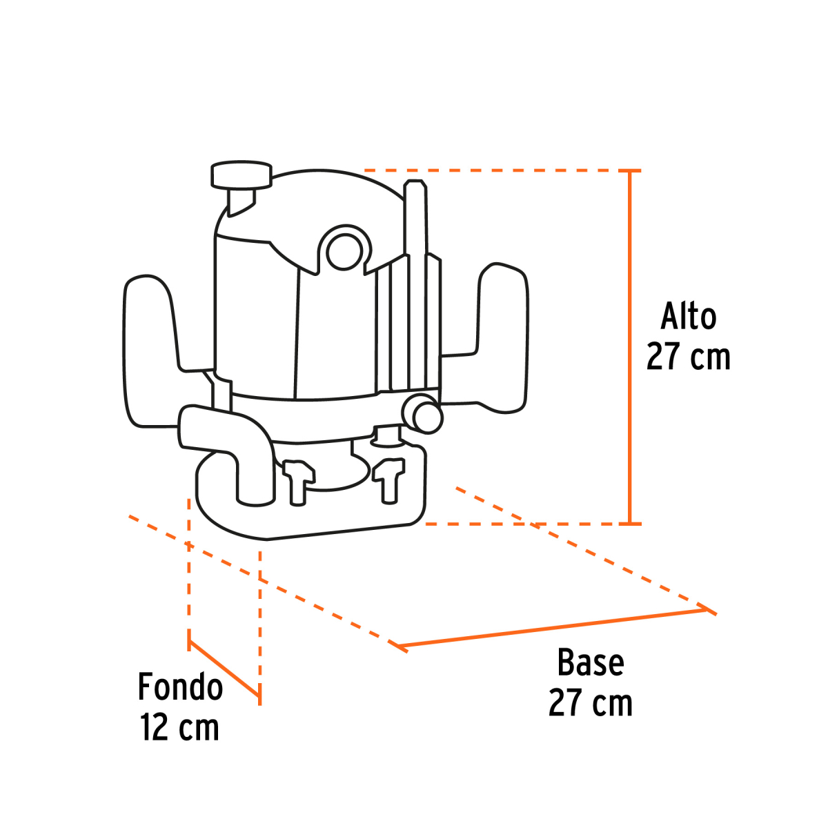 RUTEADORA 1200 W 1-3/4 HP INDUSTRIAL TRUPER - Imagen 3