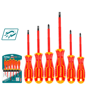 JUEGO DE 6 DESTORNILLADORES DIELECTRICOS TOTAL
