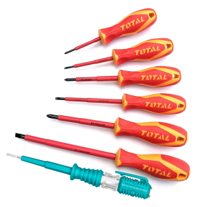 JUEGO DE 6 DESTORNILLADORES DIELECTRICOS Y TESTER TOTAL