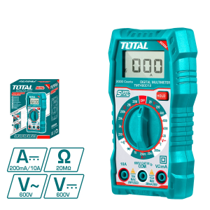 MULTIMETRO DIGITAL 3 FUNCIONES AC/DC CAT III 600V TOTAL
