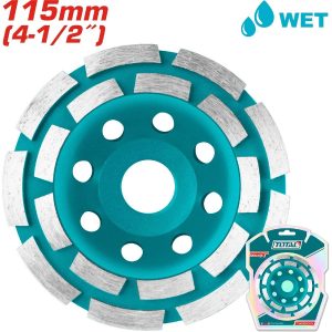 DISCO DIAMANTADO DE COPA PARA CONCRETO 115 MM (4-1/2″) TOTAL