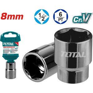 COPA CORTA HEXAGONAL NIQUELADO NEGRO ESPIGA 1/2" 21MM TOTAL