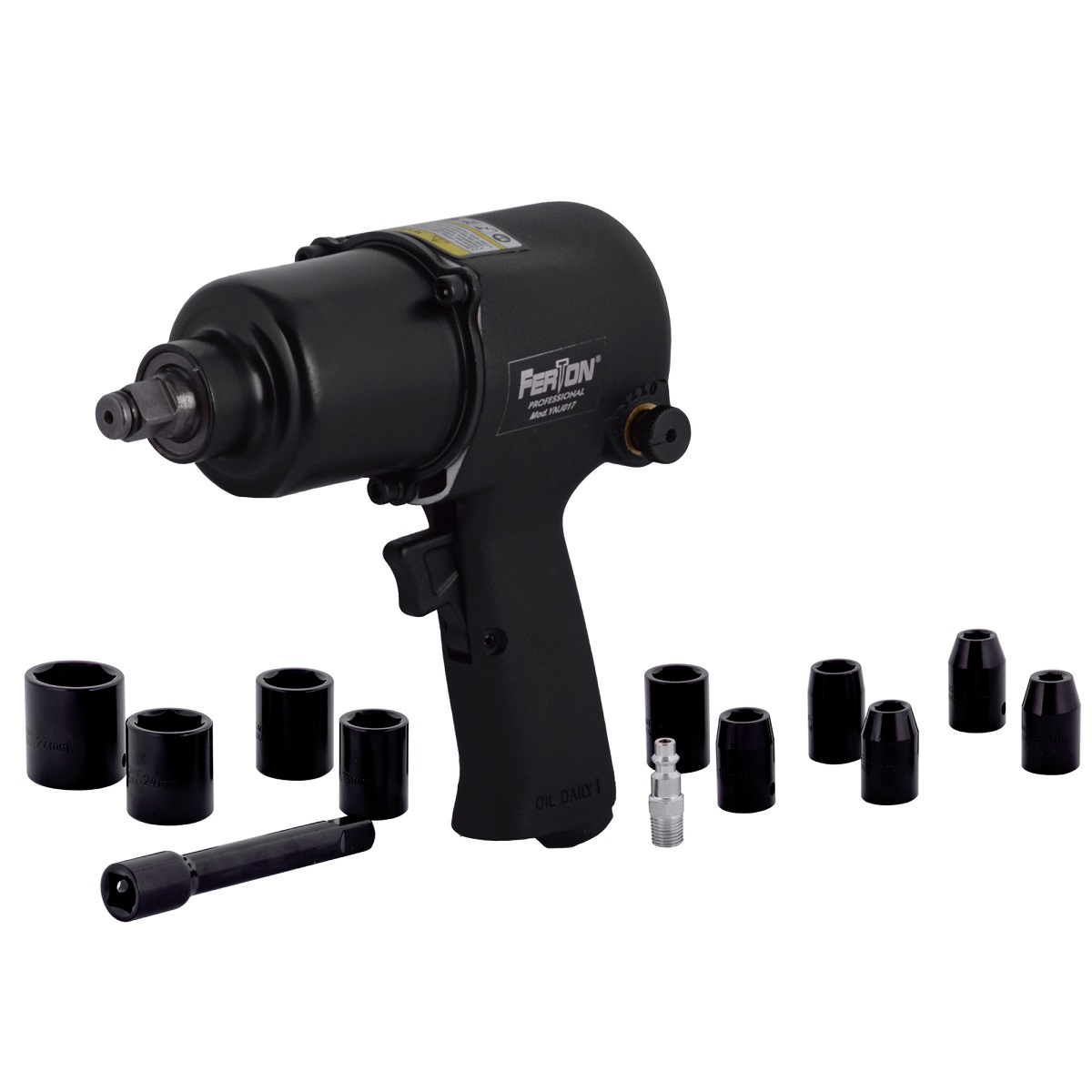 PISTOLA DE IMPACTO NEUMATICA 1/2″ + COPAS FERTON