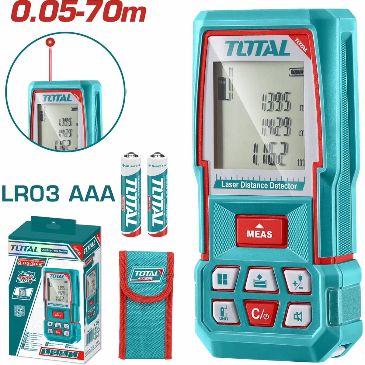 MEDIDOR LASER DE DISTANCIA 70 M TOTAL - Imagen 2
