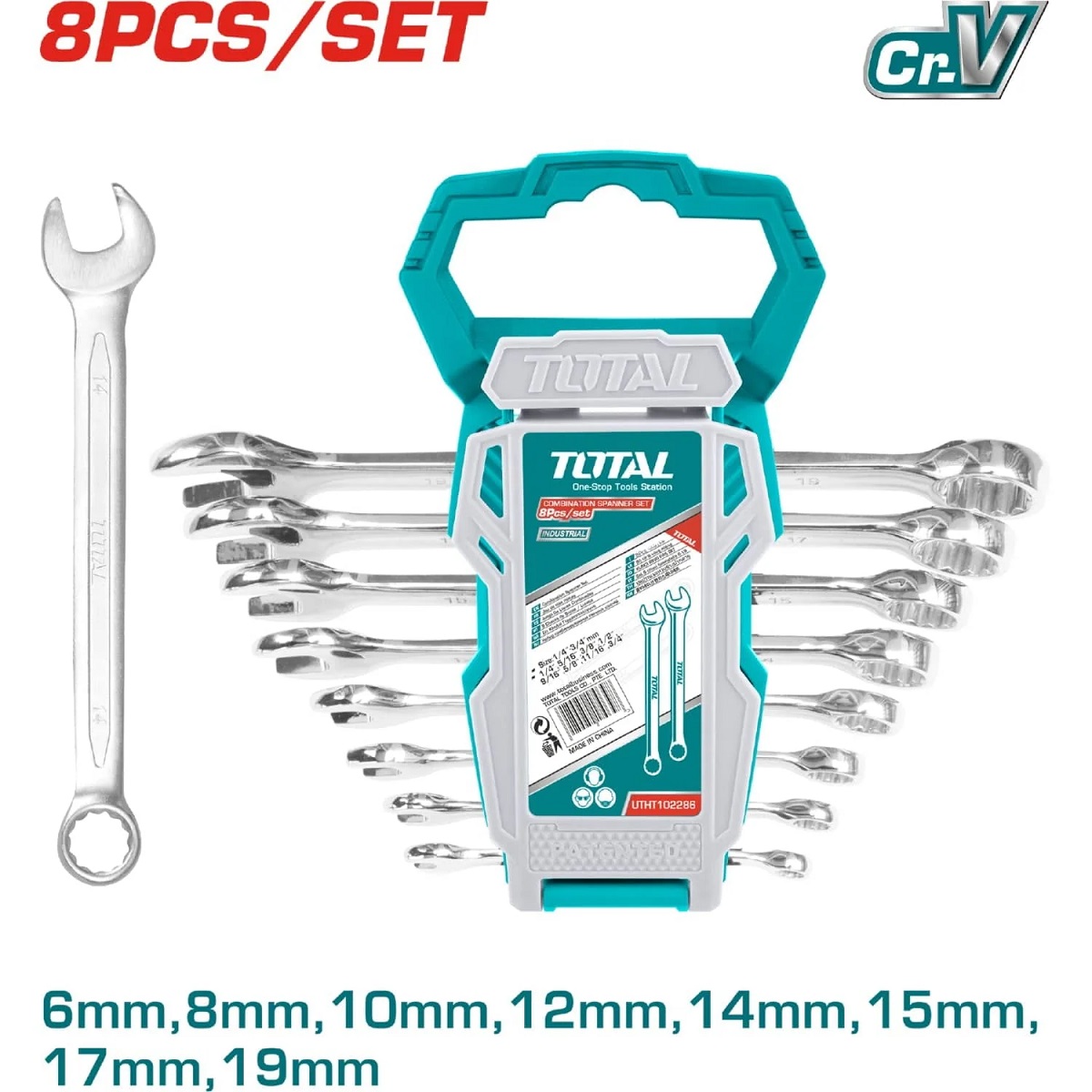 JUEGO 8 LLAVES COMBINADAS 6 – 19 MM TOTAL