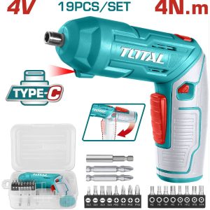 ATORNILLADOR 1/4″ BATERIA 4V TOTAL