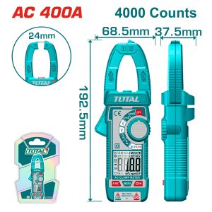 PINZA AMPERIMETRICA DIGITAL AC 400A TOTAL