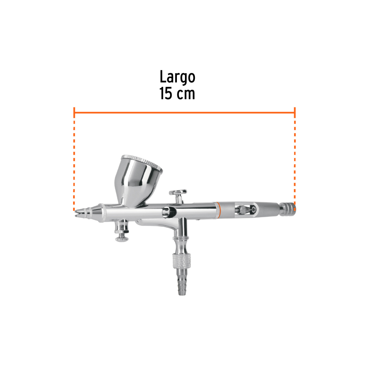 AEROGRAFO DE GRAVEDAD CON PRESION REGULABLE VASO FIJO TRUPER - Imagen 3