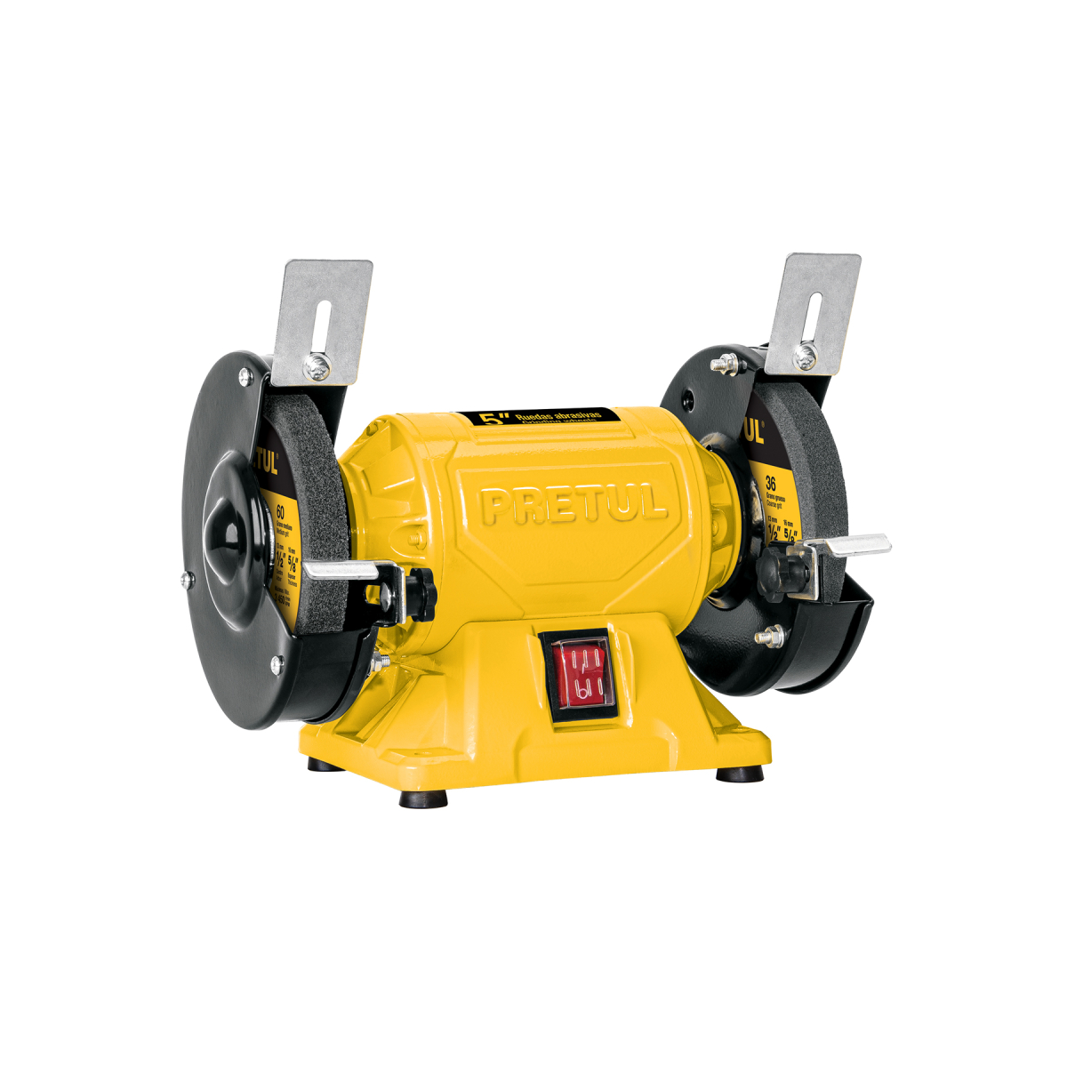 ESMERIL DE BANCO DE 5" DE 1/6 HP ( 120 W ) PRETUL