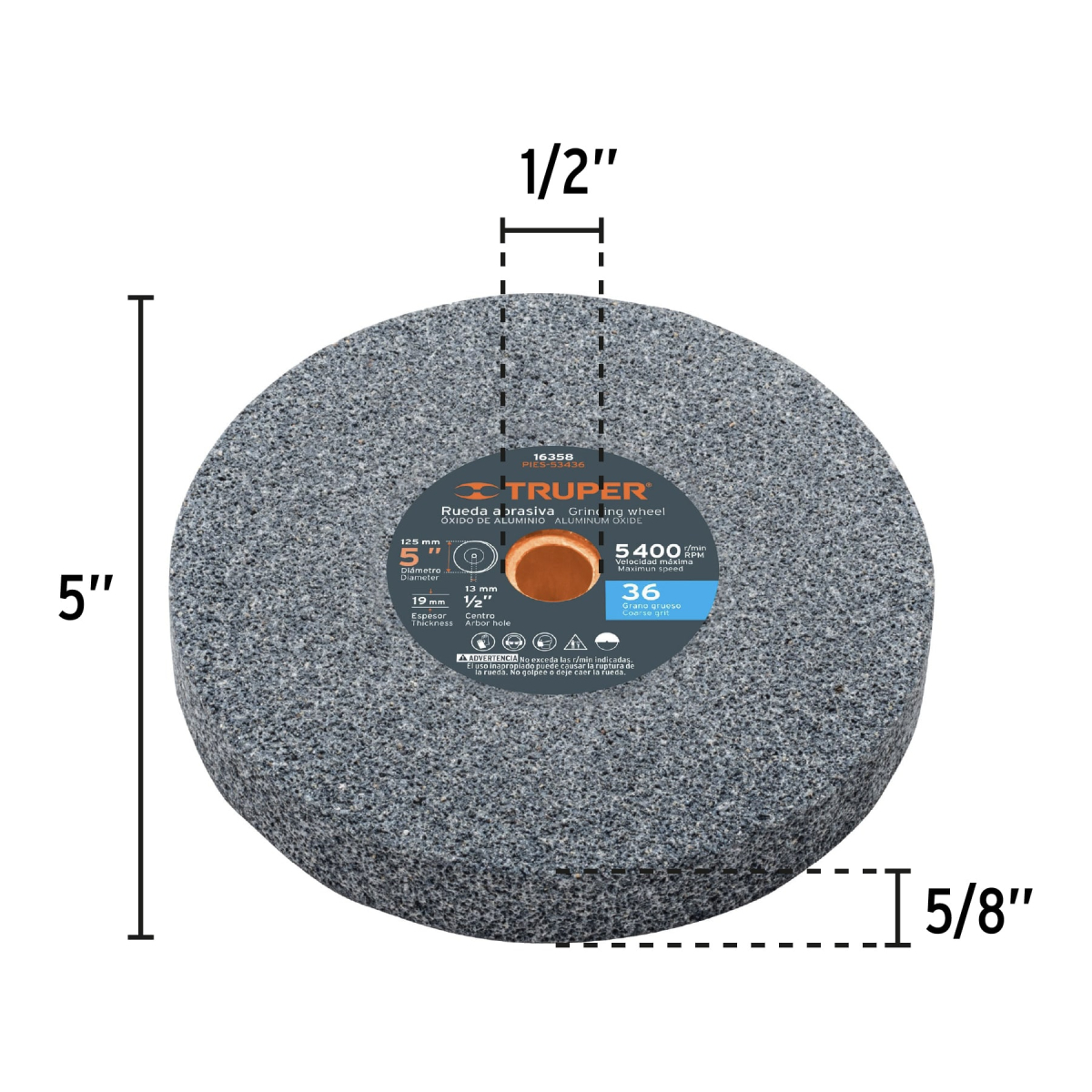 ESMERIL DE BANCO DE 5" DE 1/6 HP ( 120 W ) PRETUL - Imagen 3