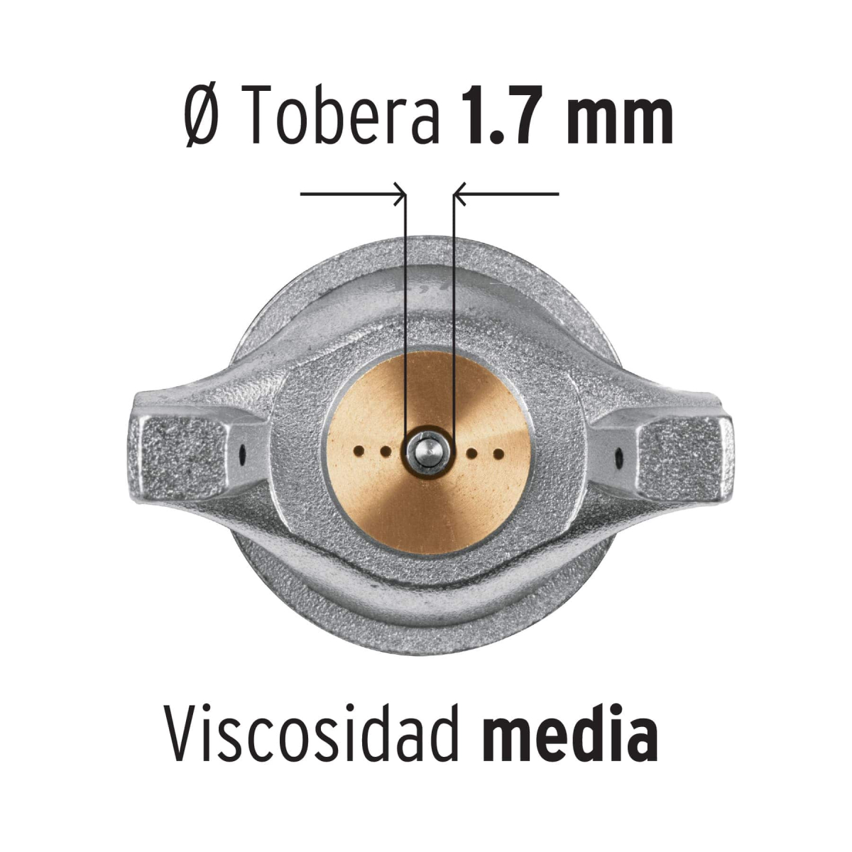 PISTOLA PARA PINTAR GRAVEDAD LVMP ALUMINIO 1.7 MM TRUPER - Imagen 4