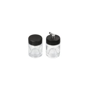 JUEGO DE 2 VASOS DE 15 ML Y ADAPTADOR PARA AEROGRAFO TRUPER